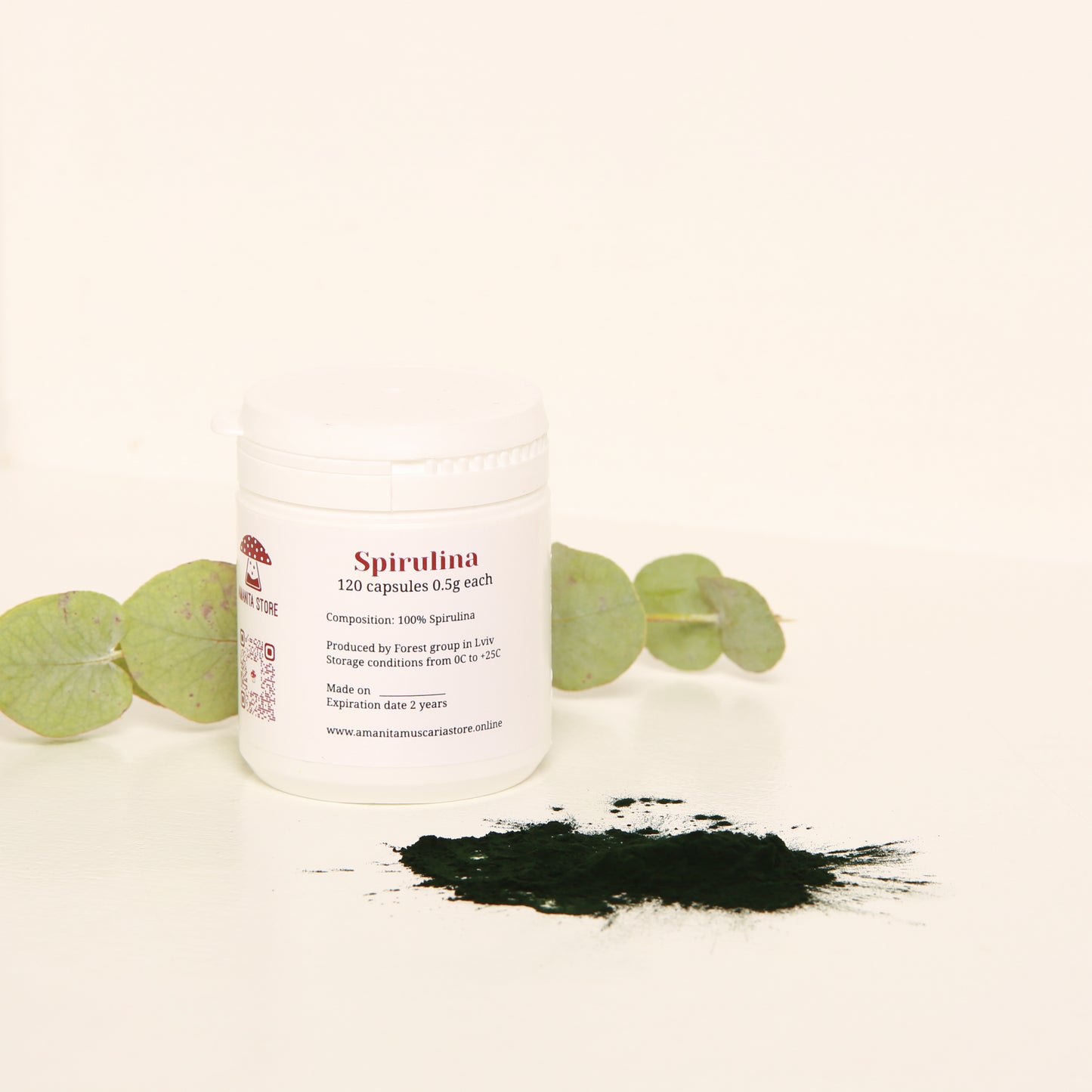 Ekologiskt Spirulina-pulver
