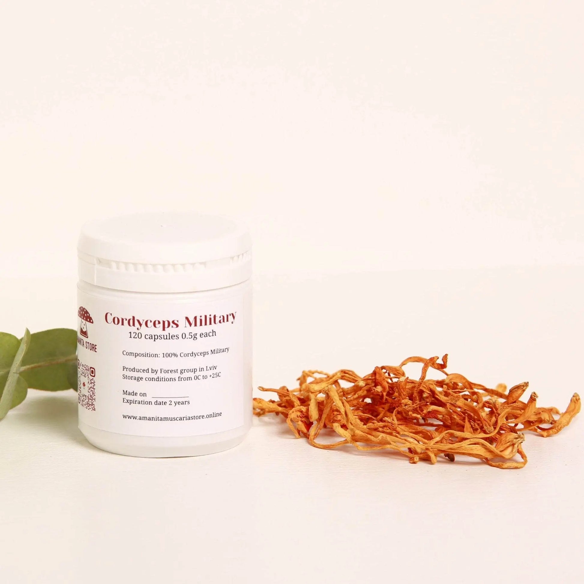Cápsulas de Cordyceps Military.