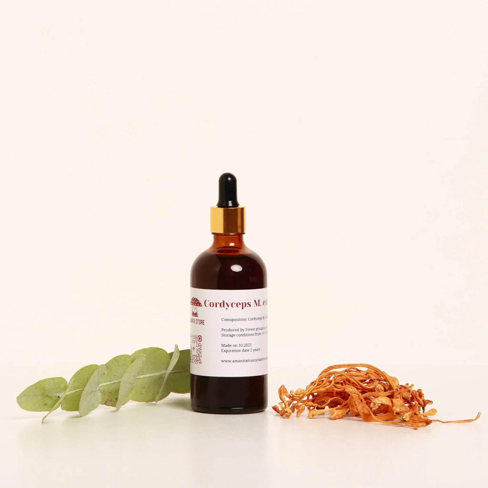 Tintura di Cordyceps – Doppia estrazione da corpi fruttiferi biologici freschi.