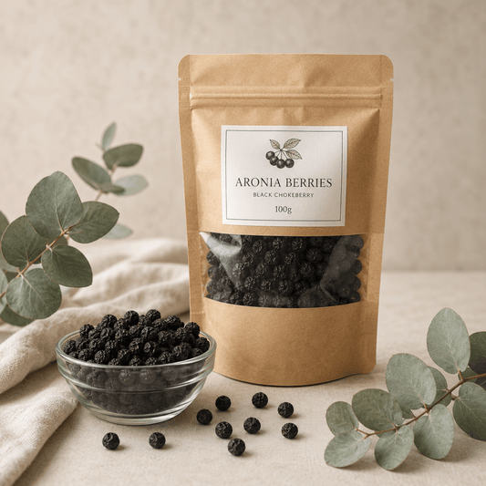 Dried Aronia Berries — Black Chokeberry (Aronia melanocarpa) - Amanita Store