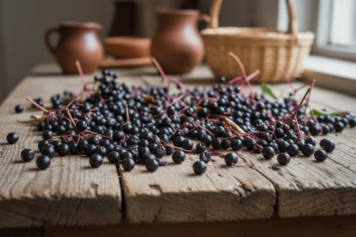 エルダーベリー зроби розсипані трохи по столі