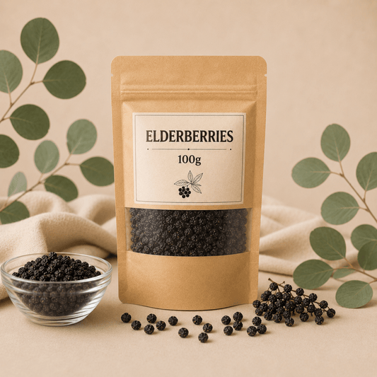 Dried Elderberries — Black Elderberry (Sambucus nigra) - Amanita Store